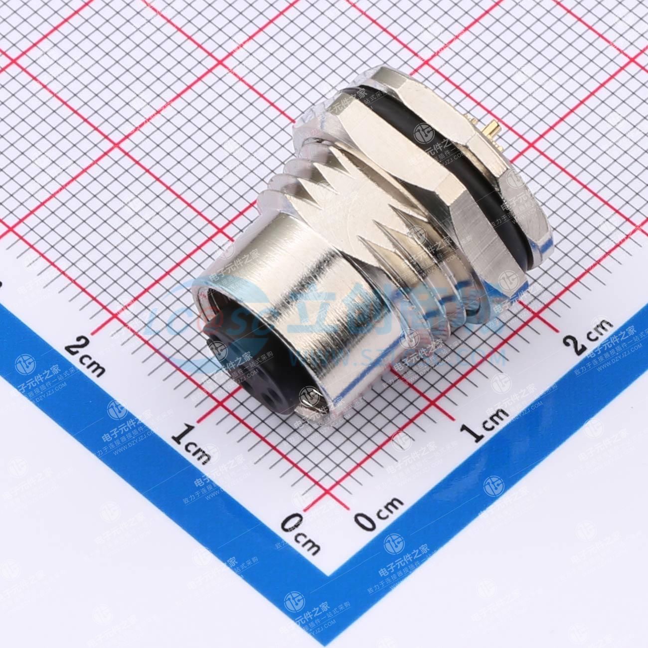 M12-8P A扣前锁焊线母座
