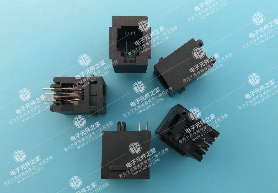 RJ11 180°DIP 4P4C 带耳体长16.4