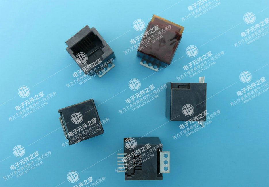 RJ11 6P6C 全塑 180° SMT