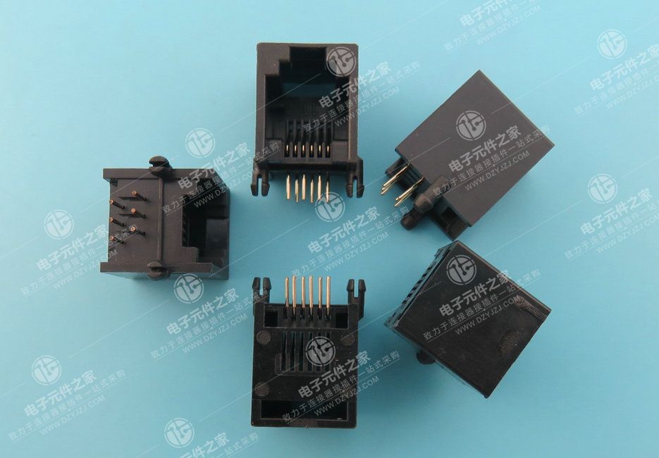 RJ11 90°DIP 6P6C 体长13.0