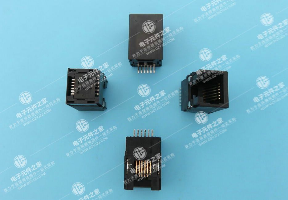 RJ11 90°DIP 6P6C SMT 内贴
