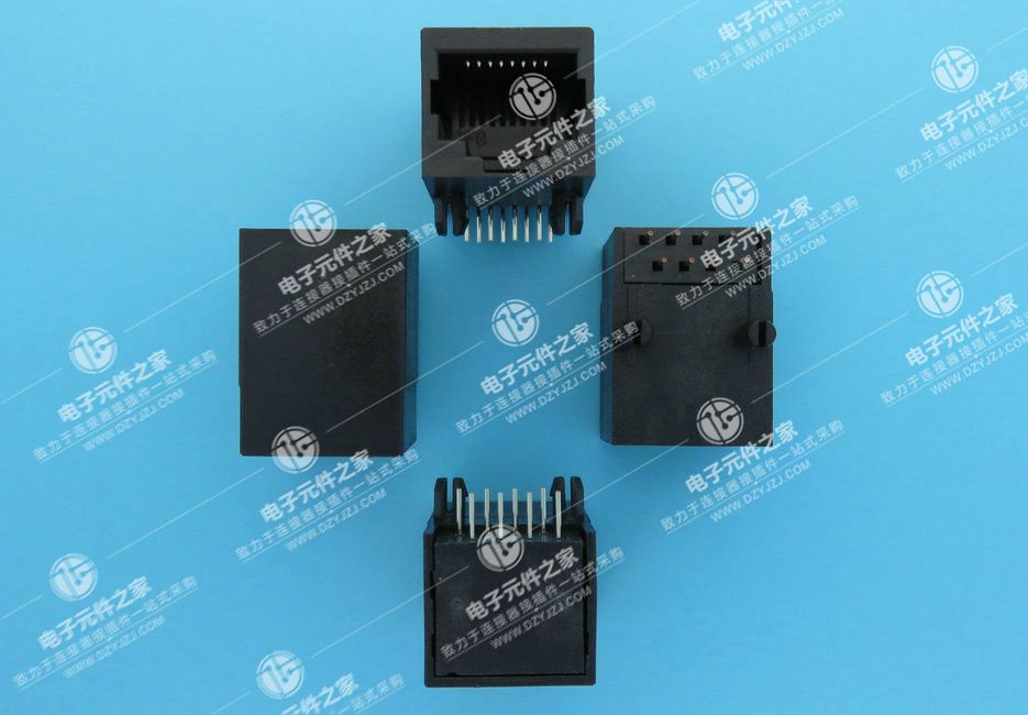 RJ45 90°全塑8P8C 体长21