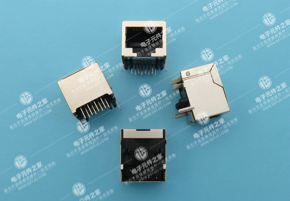 RJ45 90°DIP 体长18（带屏蔽壳）