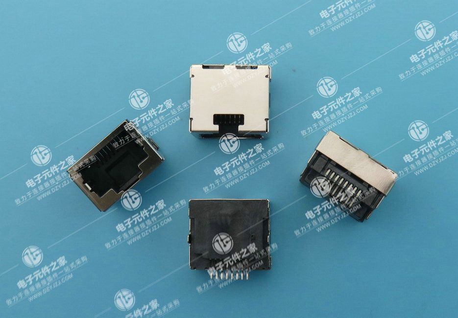 RJ45 90°DIP  沉板3.0 无灯带屏蔽 端子SMT