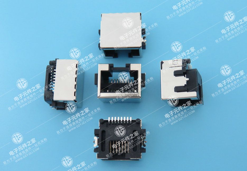 RJ45沉板板上8.6（带屏蔽壳）