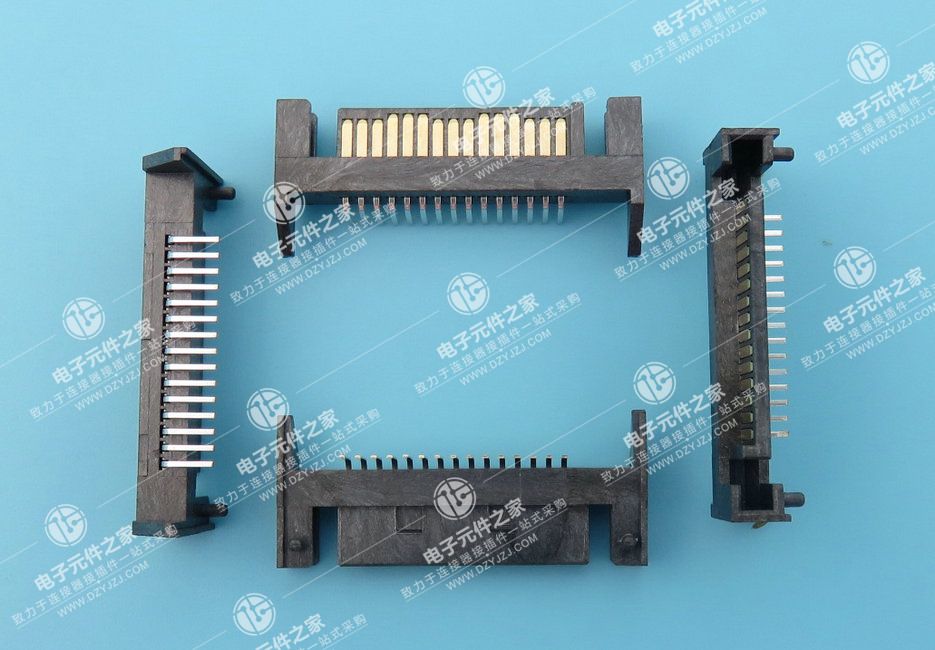 SATA 15P 公座90°DIP 带柱
