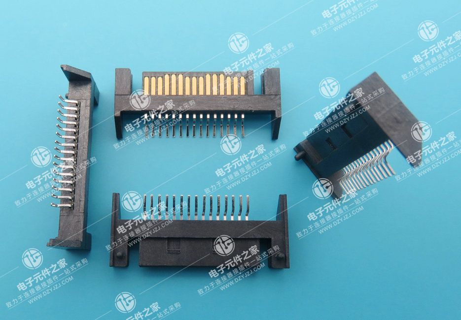 SATA 15P 公座SMT 带柱