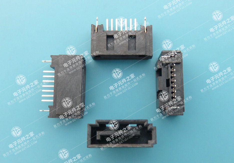 SATA 7P 全包开天窗 A型鱼叉单排脚
