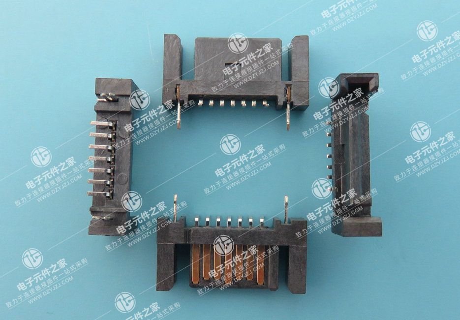 SATA 7P 双臂180度 鱼叉A型SMT