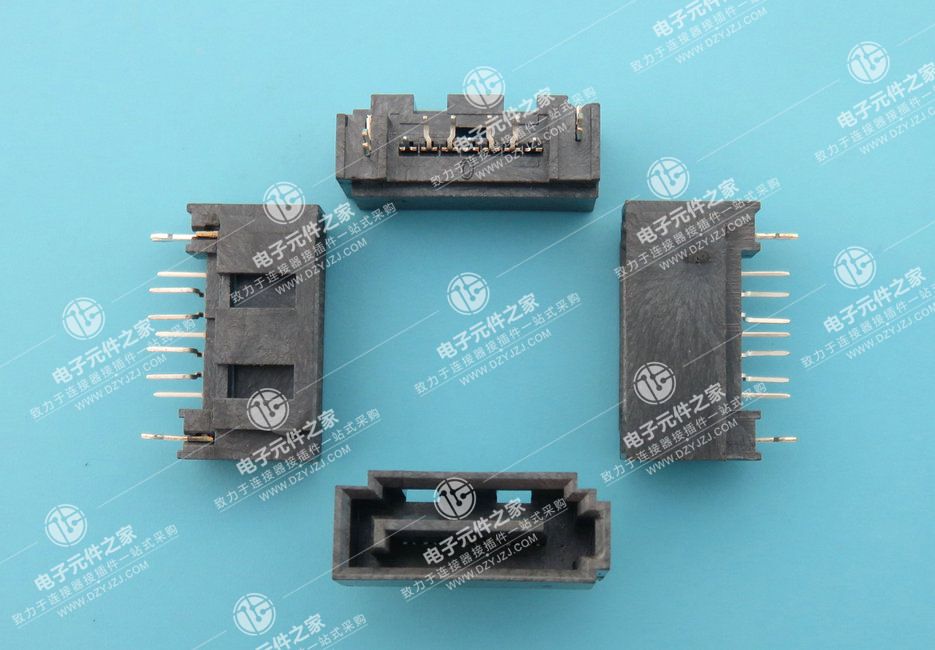 SATA 7P 3.0开窗全包180度DIP型