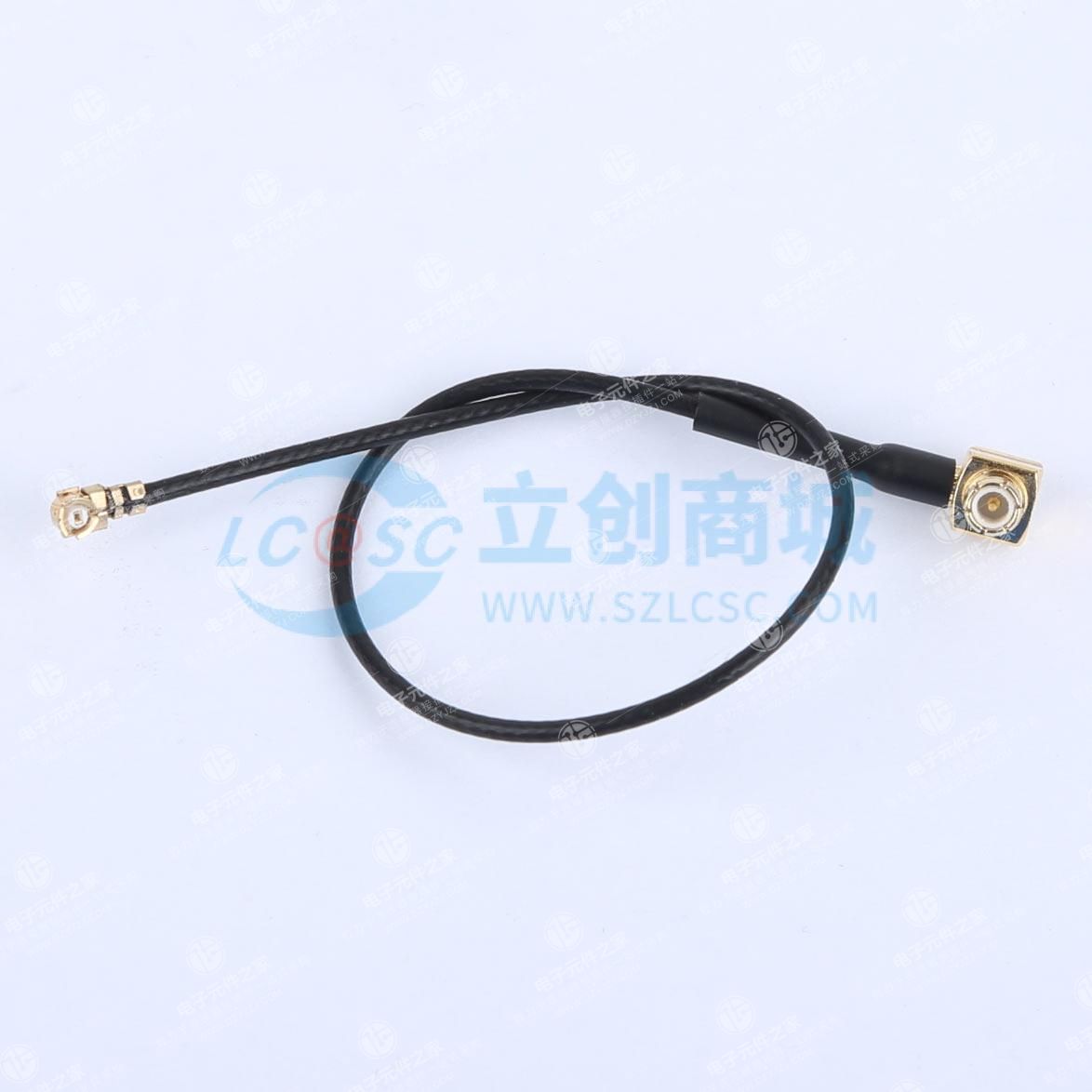 MCX-JW弯式公头转IPEX1代 RF1.37线 线长15CM