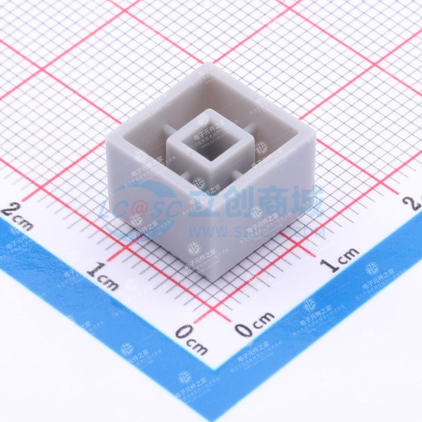 灰色方形键帽 内孔3.3x3.3配直键开关