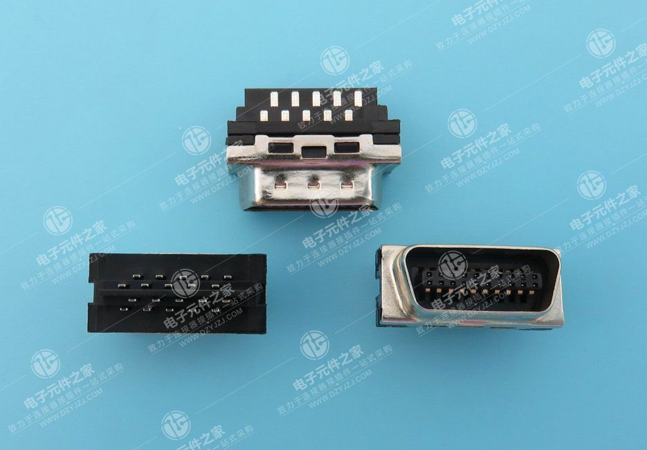SCSI 20PIN焊线成型插头