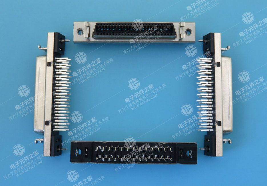 SCSI HPCN 50PIN 180°插板母座