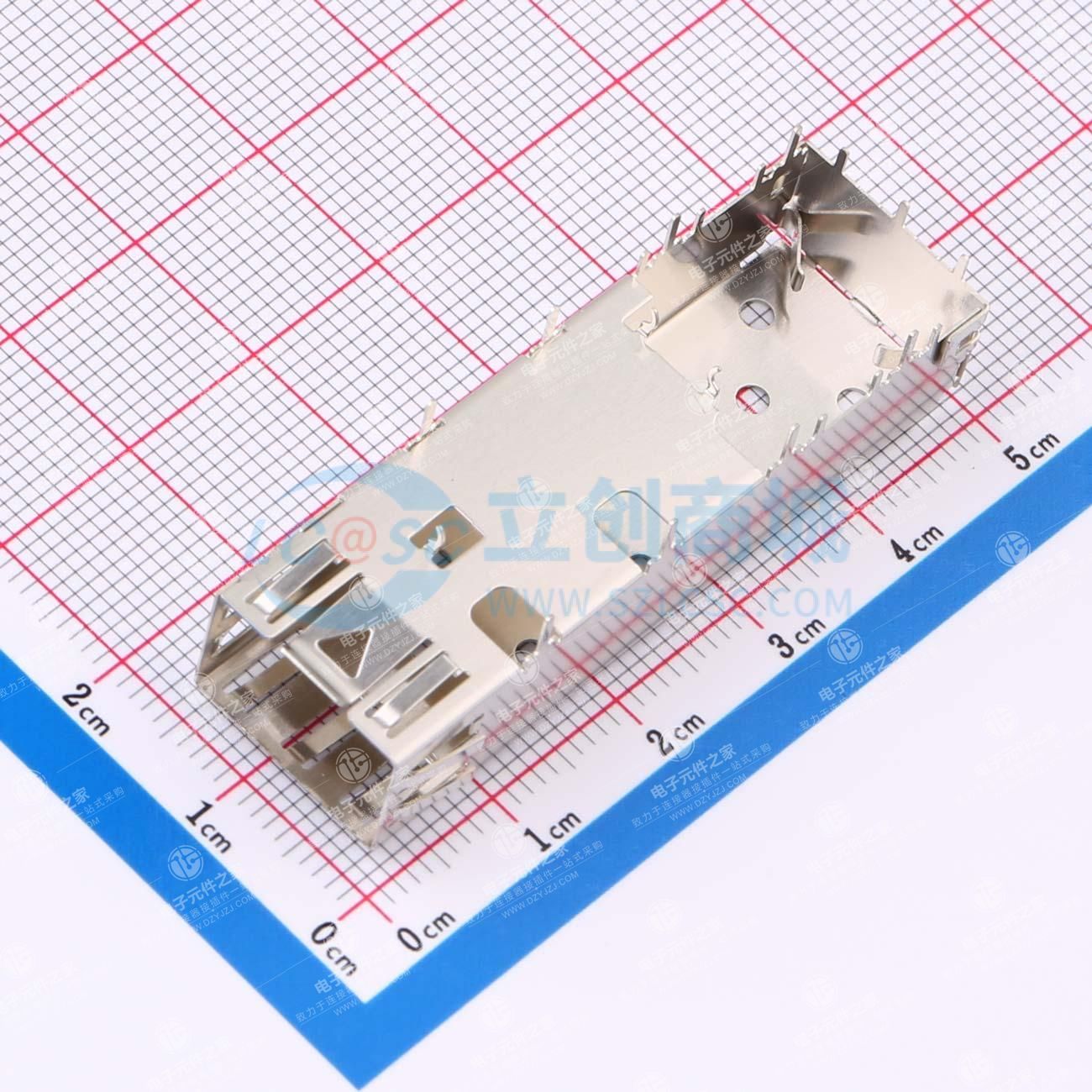 光纤笼子 光纤屏蔽罩 SFP1x1连接器外壳 焊接式