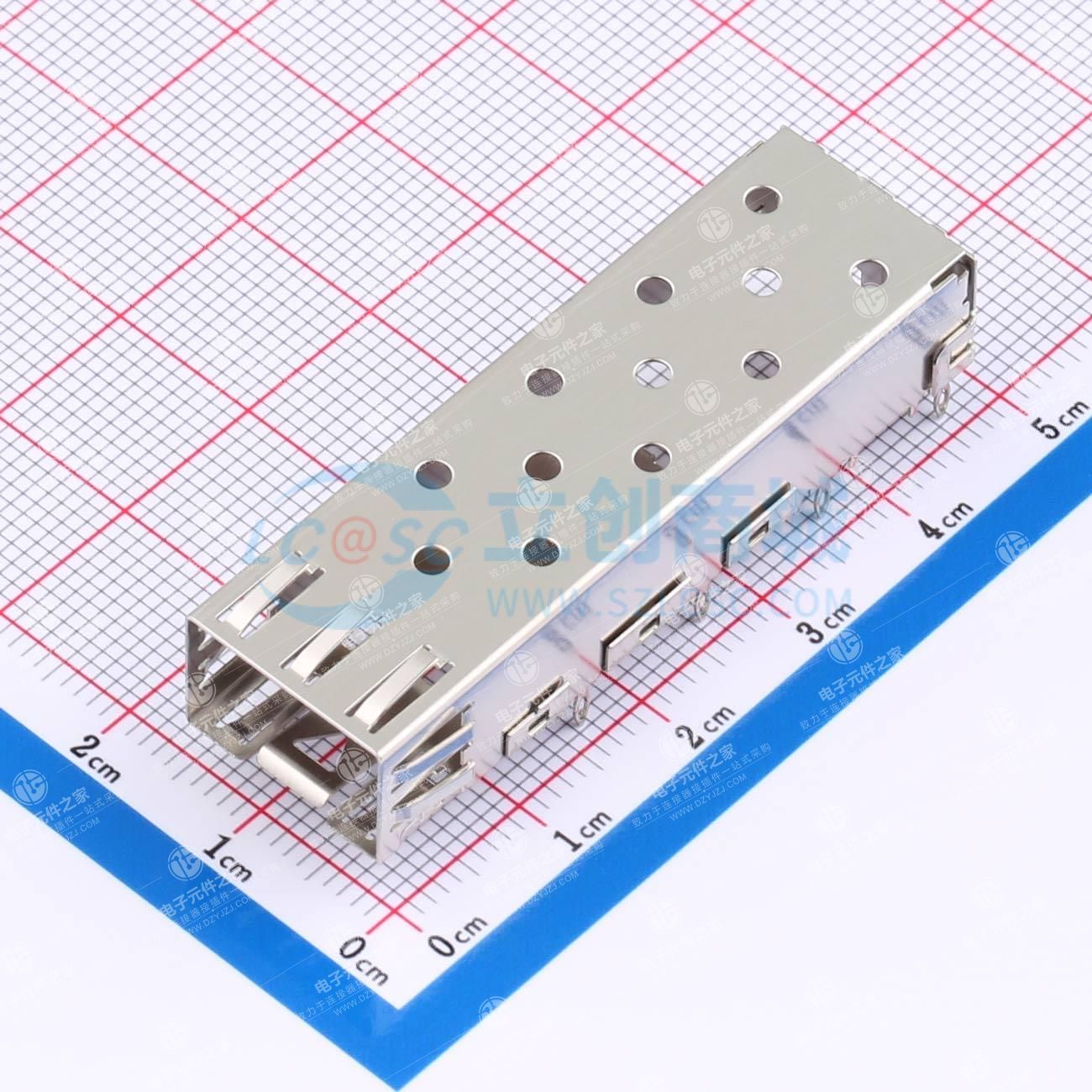 161C200 光纤笼子 光纤屏蔽罩 SFP1x1连接器外壳 压接式