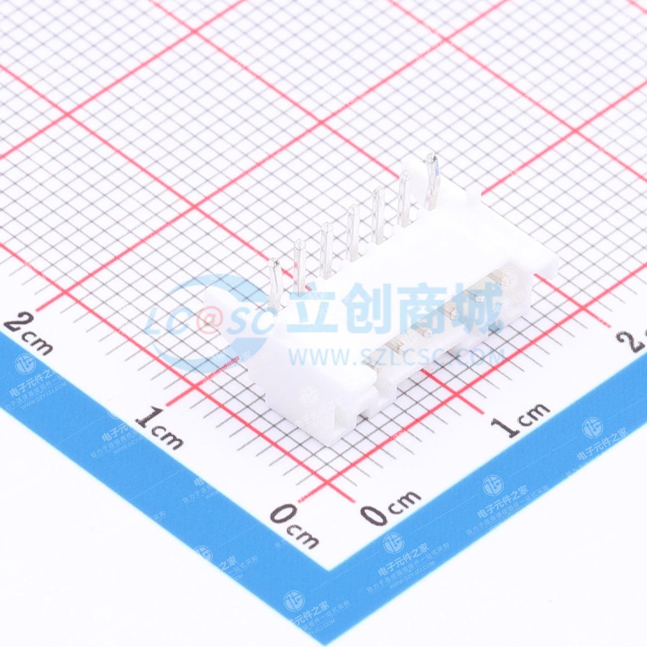 1x7P 间距:2mm 弯插 系列:PA