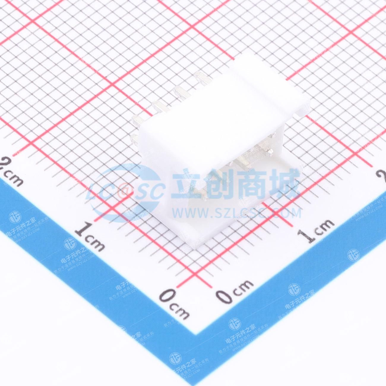 2x4P 间距:2.5mm 直插 系列:XH