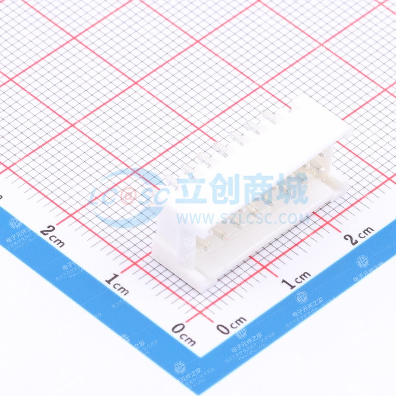 2x8P 间距:2.5mm 直插 系列:XH