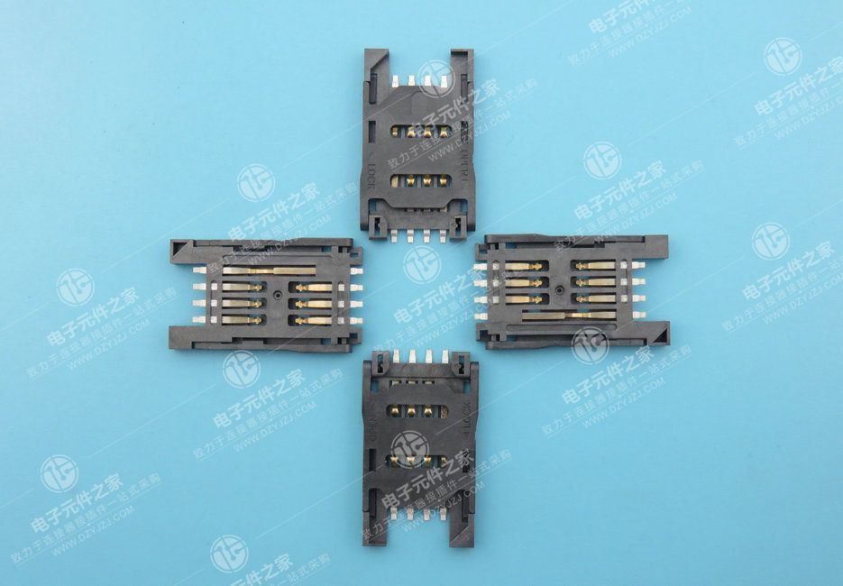 SIM 6+2P 全塑掀盖无柱 带开关