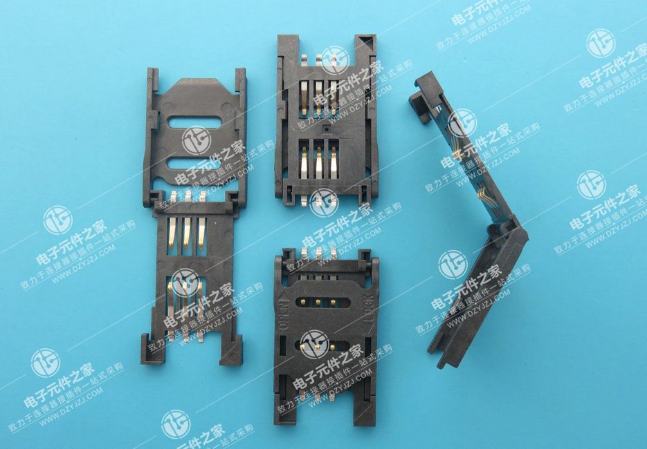 SIM 6PIN 全塑掀盖无柱