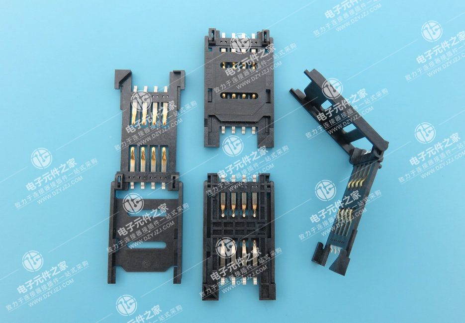 SIM 8PIN 全塑掀盖 带柱