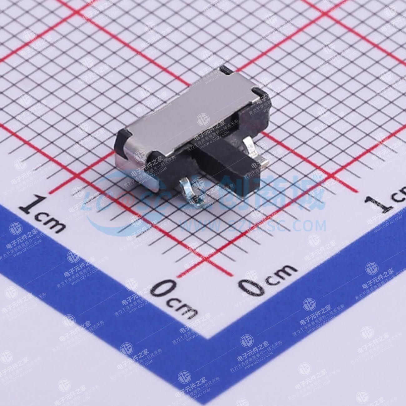 柄长4mm 卧贴双档 滑动开关