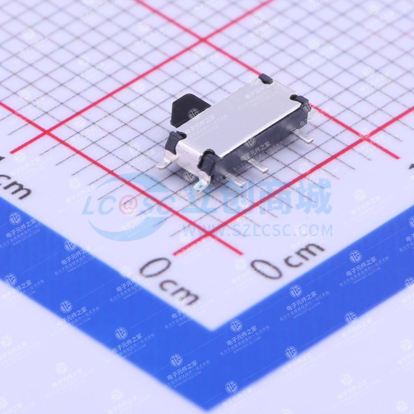 柄长1.5mm 卧贴双档 滑动开关