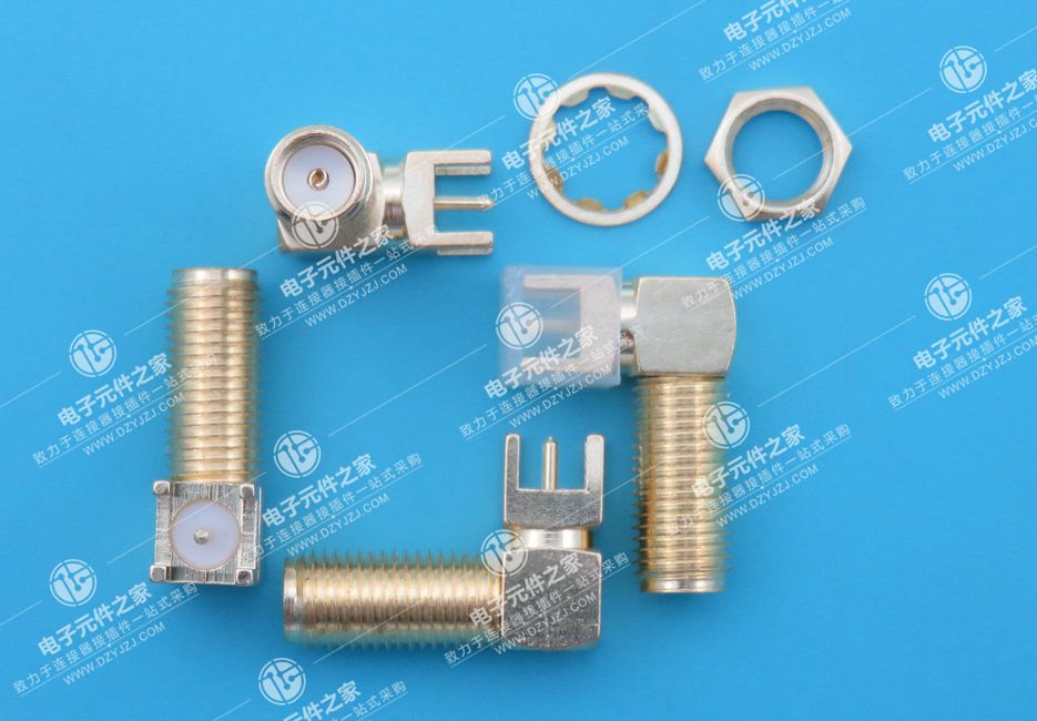 SMA 带孔90°DIP L19.0 13牙