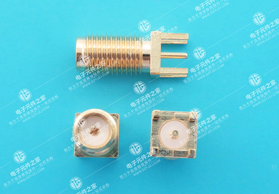 SMA 180°DIP 正脚带孔 L16.5 11牙