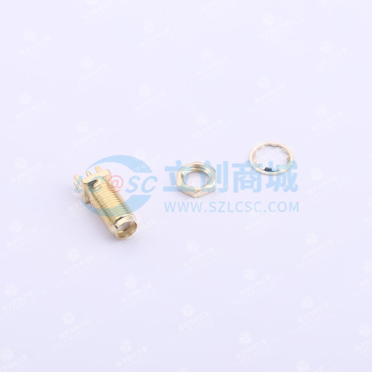 SMA射频同轴连接器母座SMA-KE牙长13mm偏脚1.2mm 外螺内孔