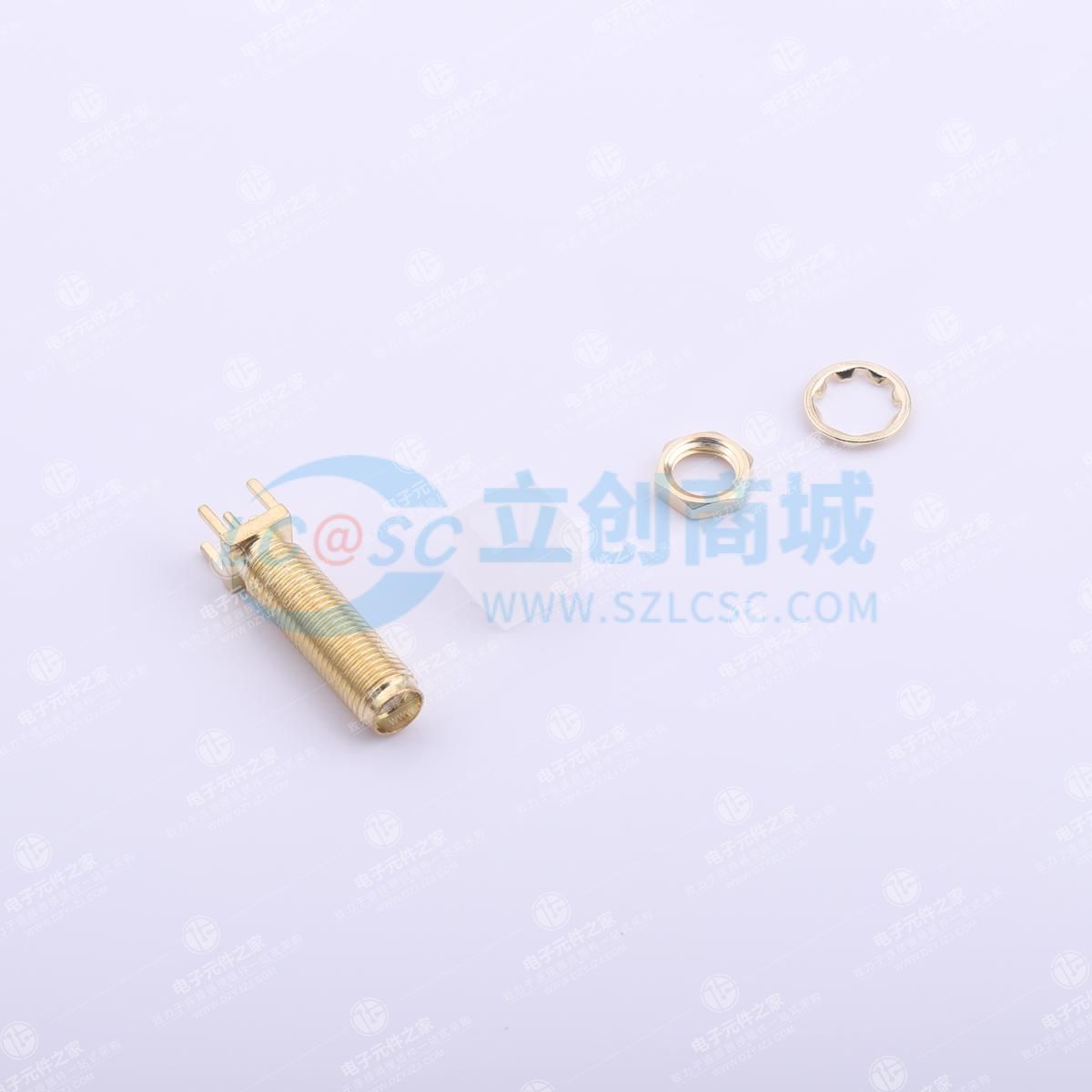 SMA-KE正脚母座牙长21mm外螺内孔 总长26.5mmSMA天线插座接头