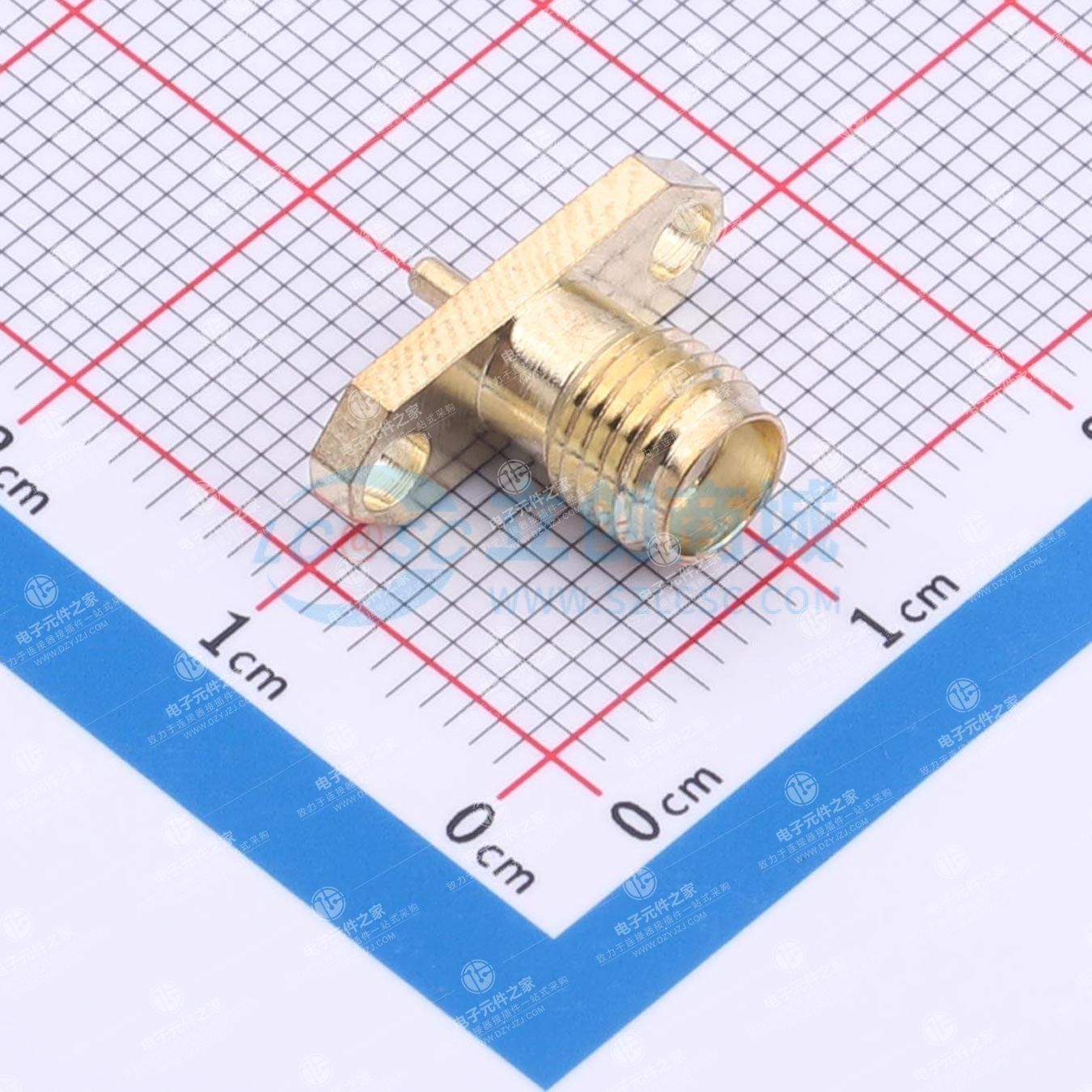 射频同轴连接器SMA-KFD-3方形 四孔安装SMA母座