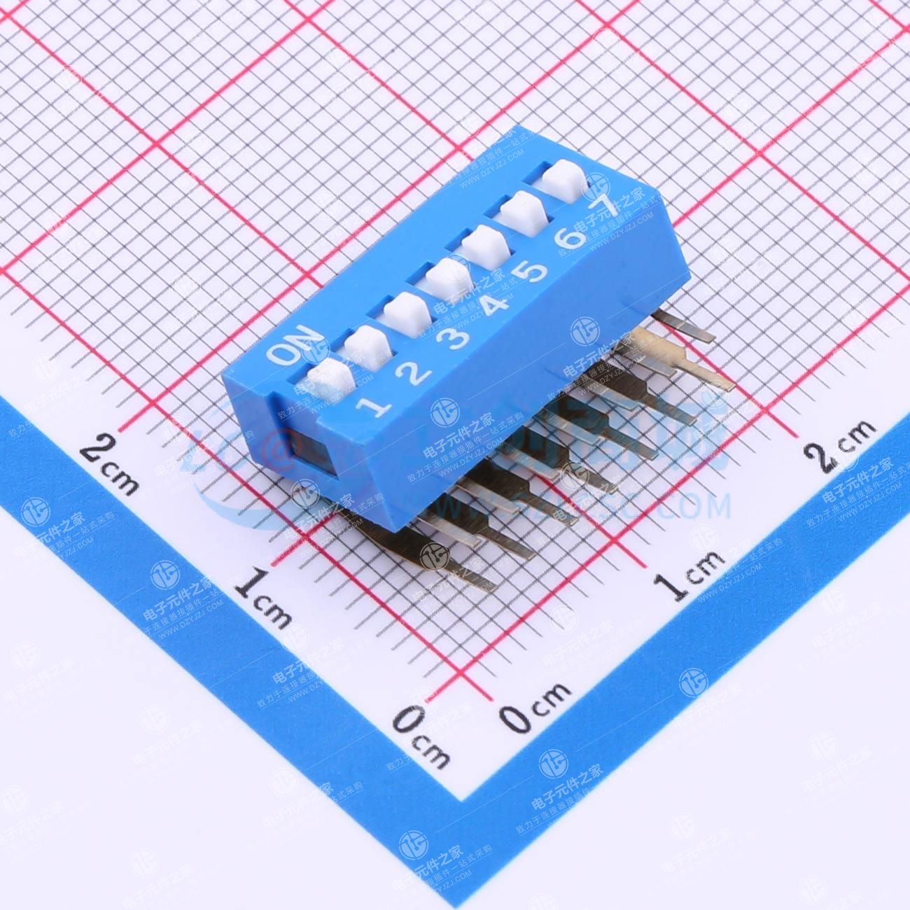 间距2.54mm 7位拨码开关