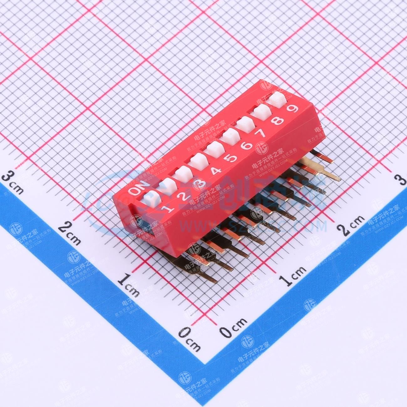 间距2.54mm 9位拨码开关