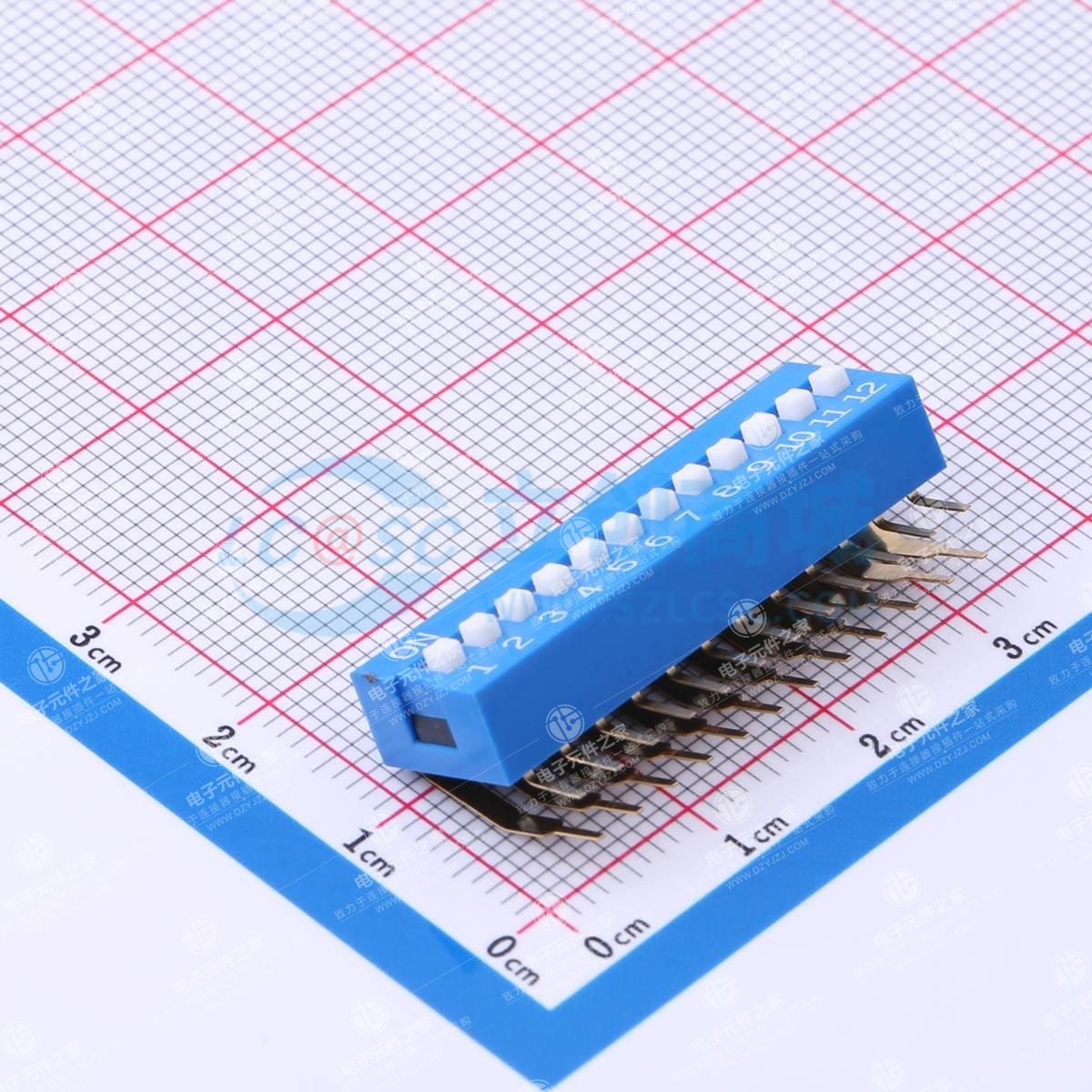 间距2.54mm 12位拨码开关