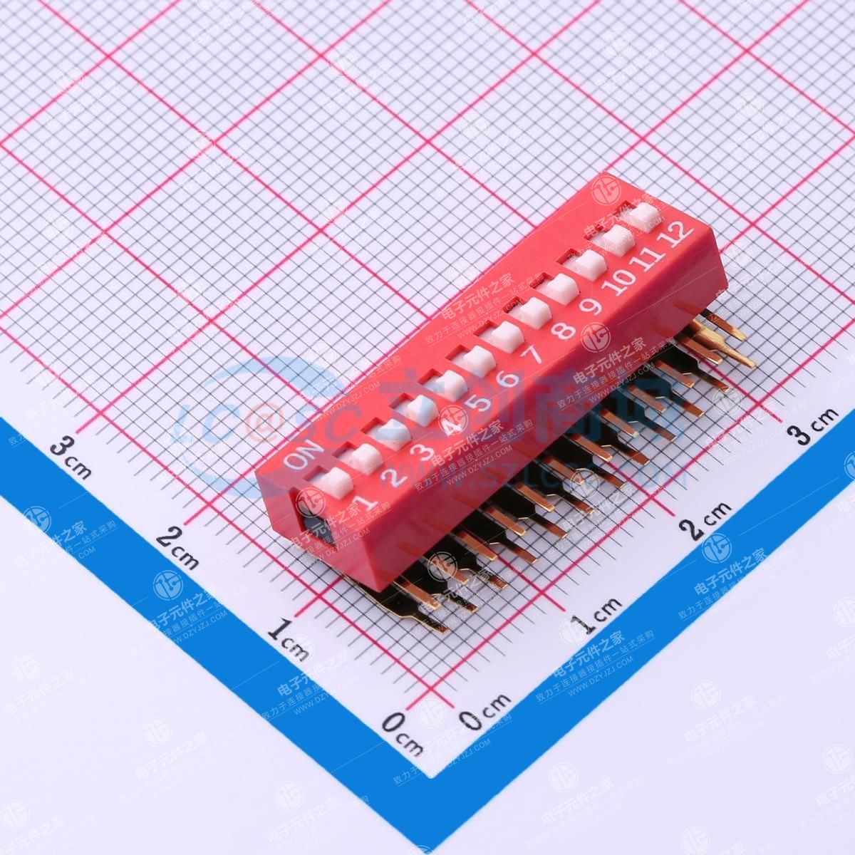 间距2.54mm 12位拨码开关
