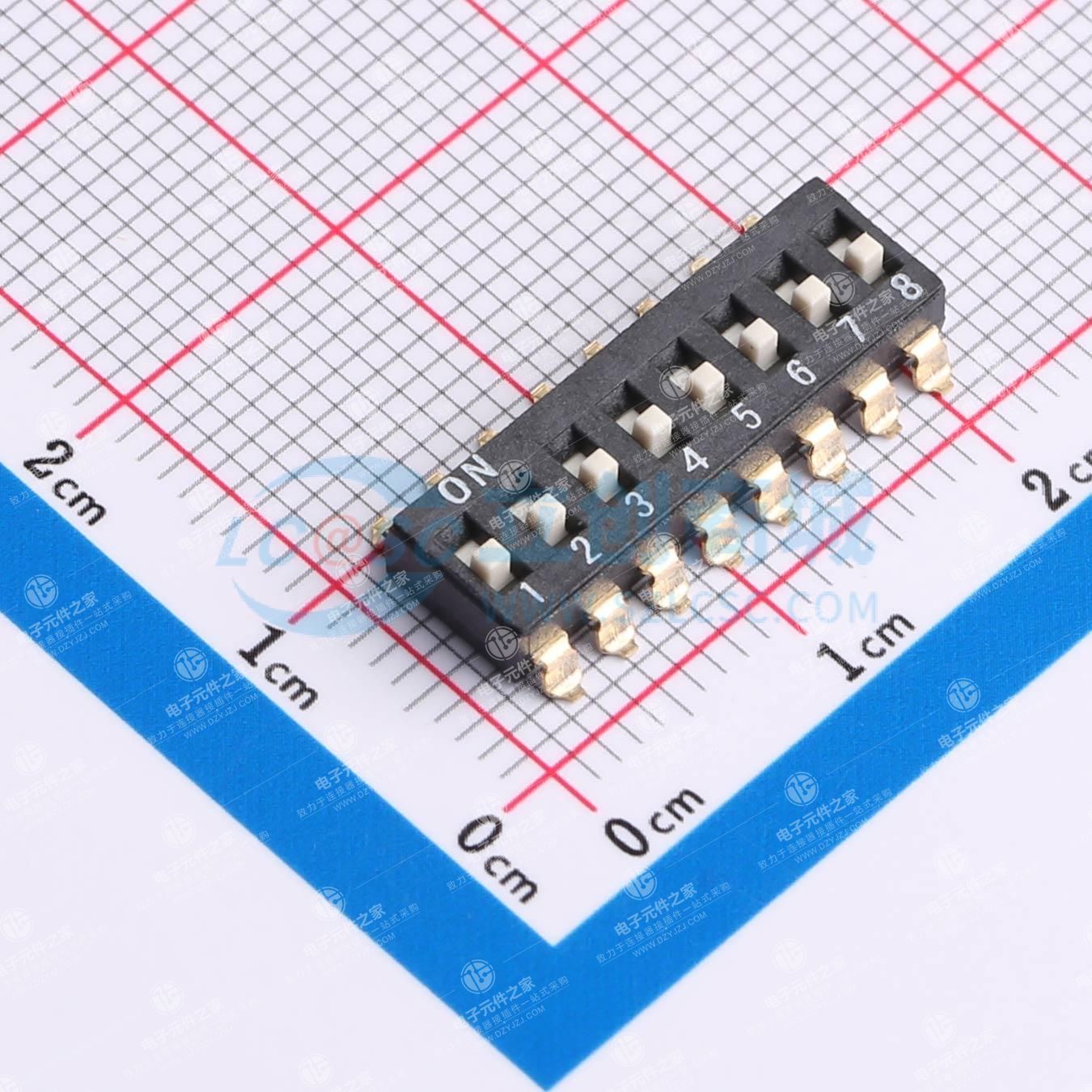 间距2.54mm 8位拨码开关
