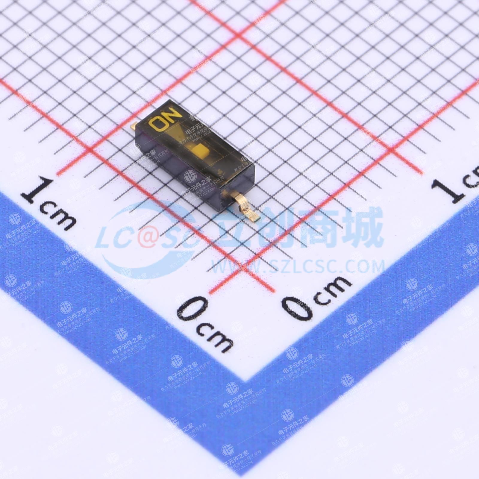 1.27mm间距 1P贴片拨码开关