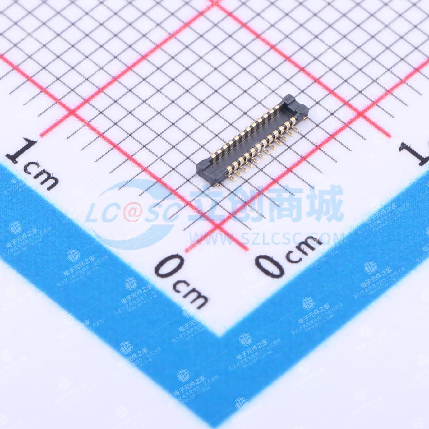 PIN:24P 间距:0.4mm 立贴