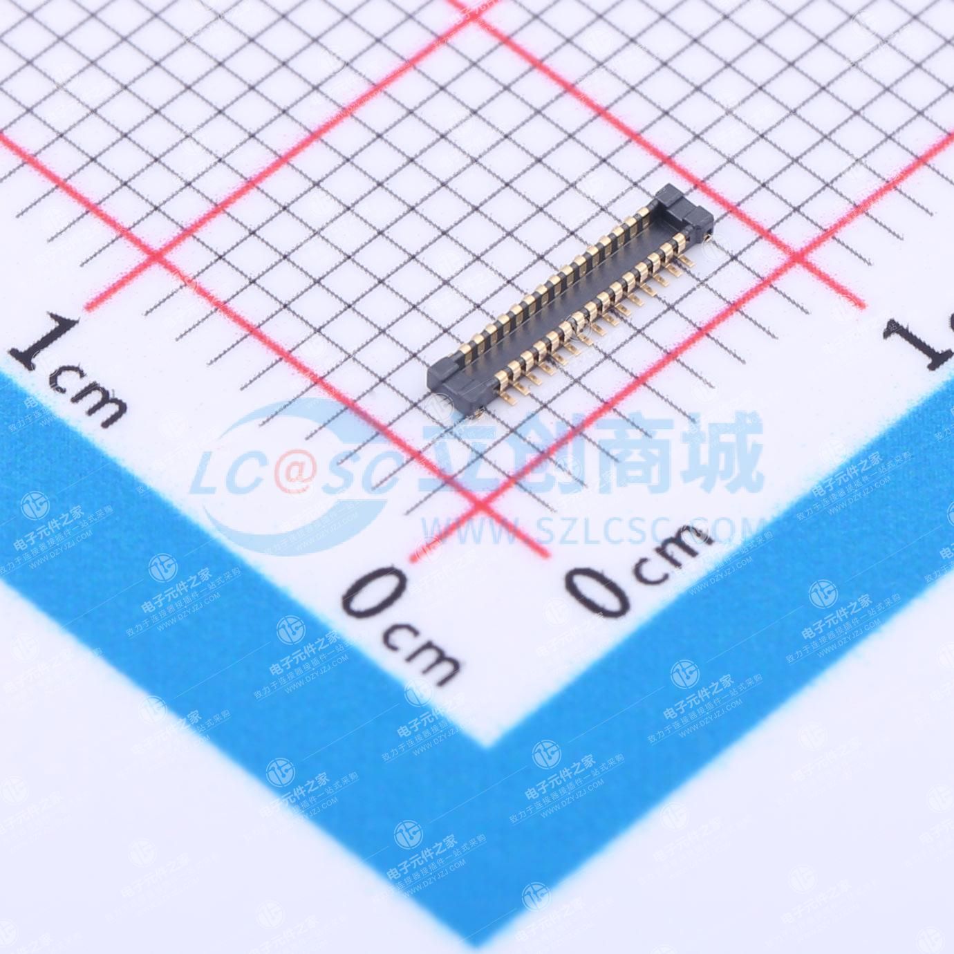 PIN:30P 间距:0.4mm 立贴