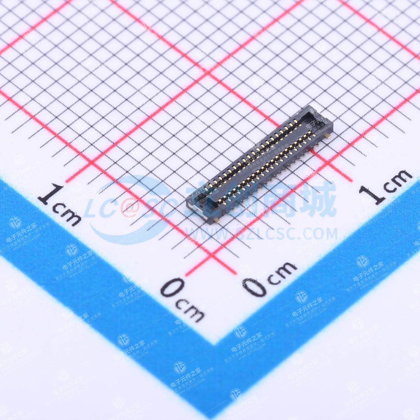 PIN:40P 间距:0.4mm 立贴