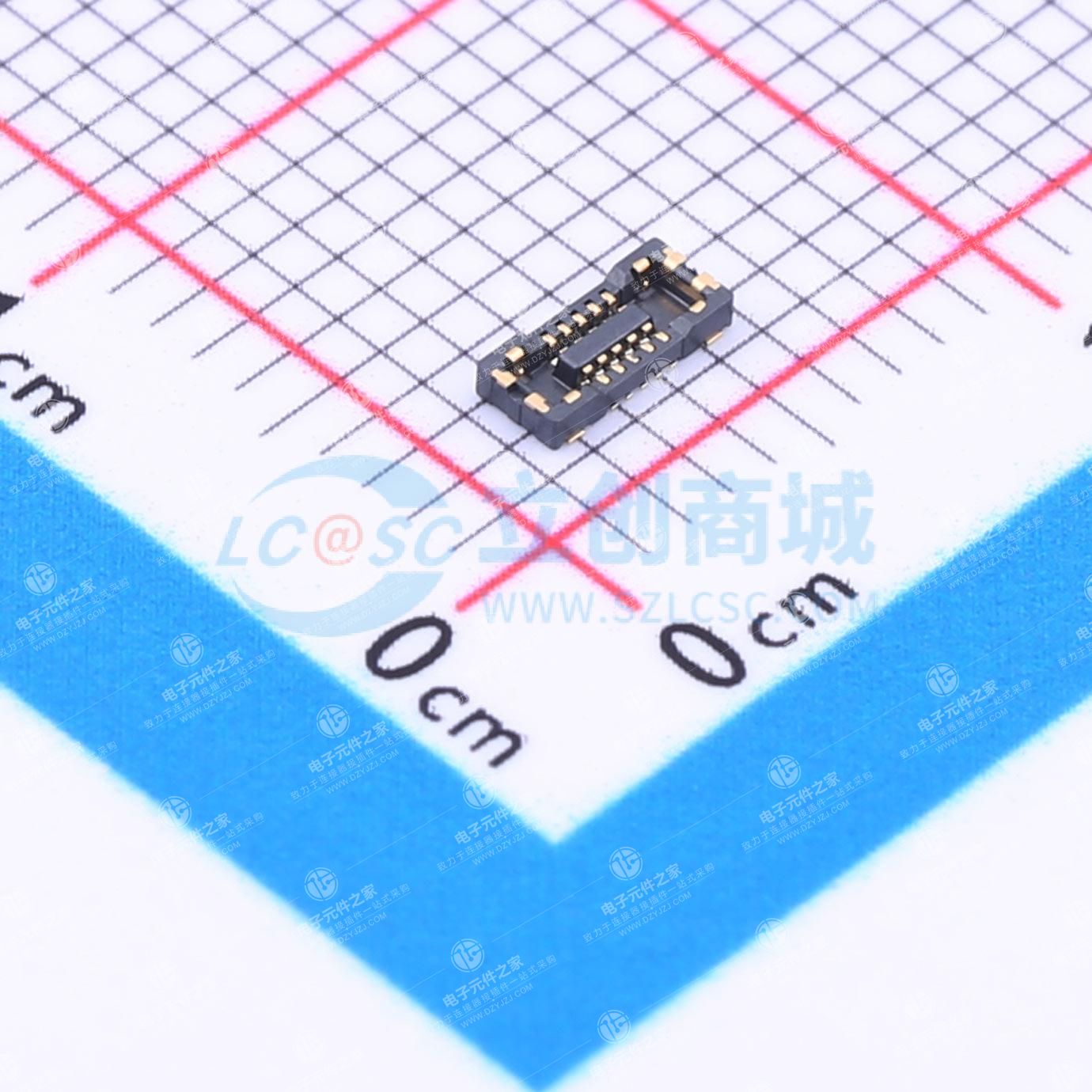 PIN:10P 间距:0.35mm 立贴