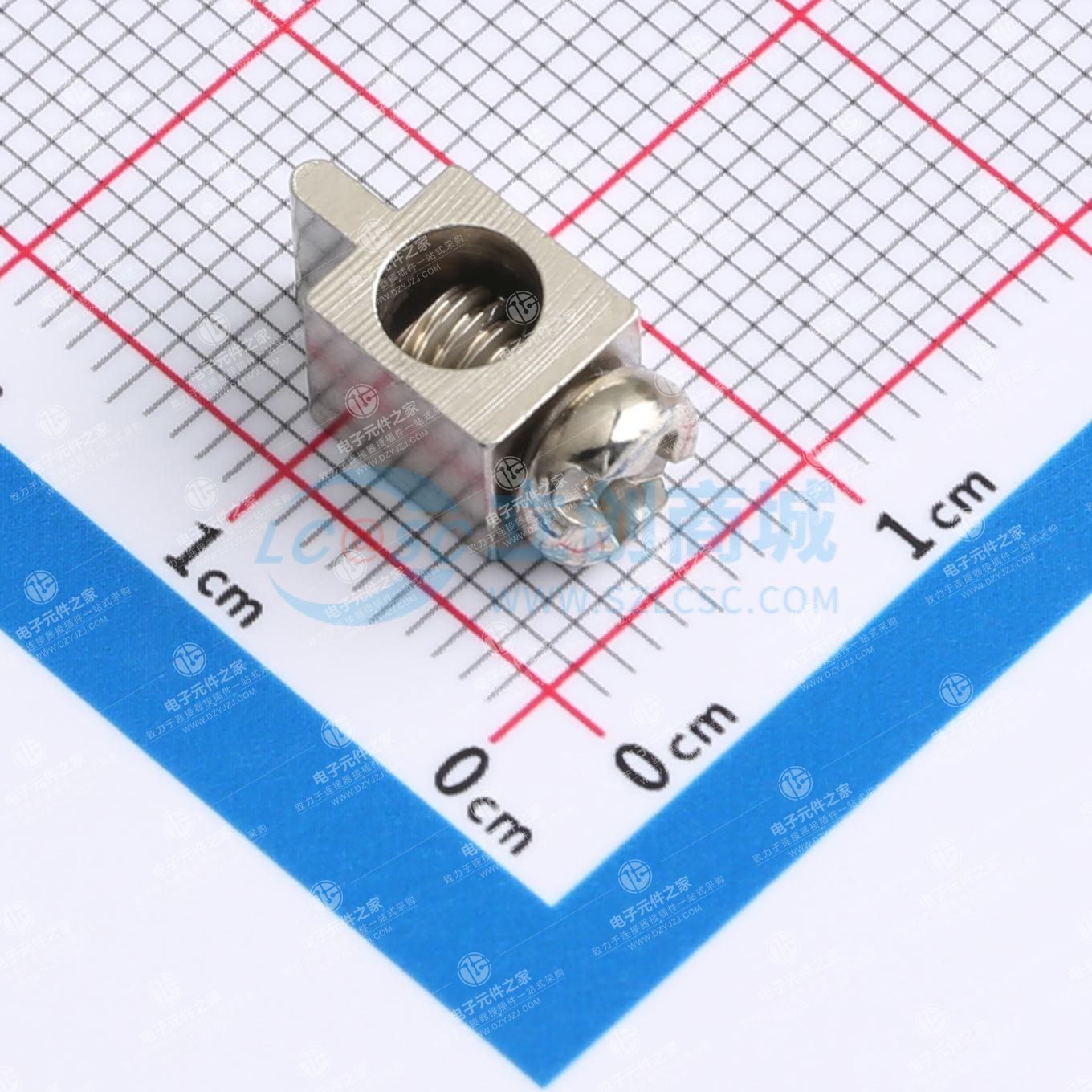 电源铜端子 M4螺钉 6.0x6.0x7.0mm 铜镀镍