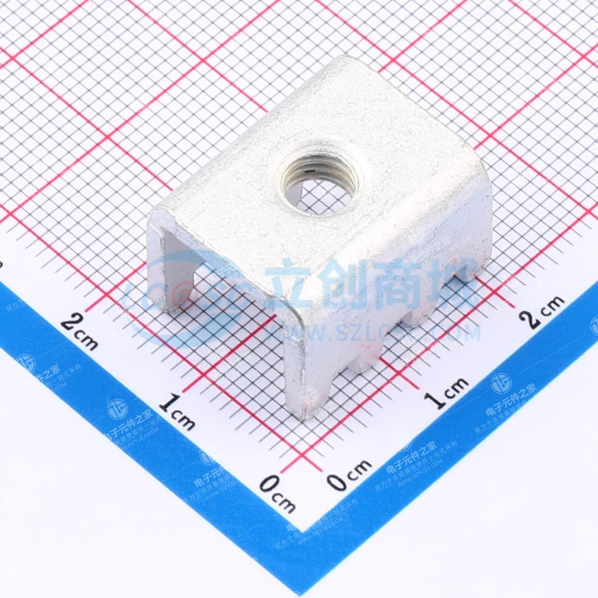 PCB焊接端子抽牙M6 八脚 16*20*13mm T2.0 镀雾锡