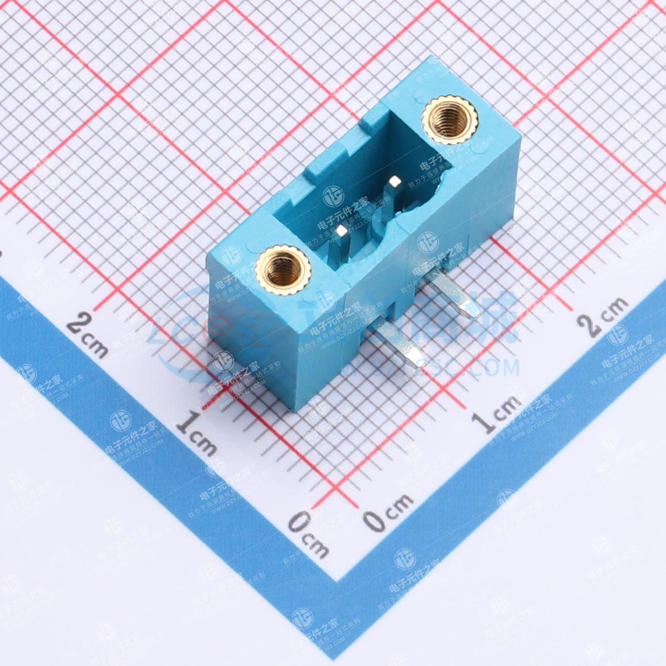 螺丝固定 1x2P 5.08mm 排数:1 每排P数:2