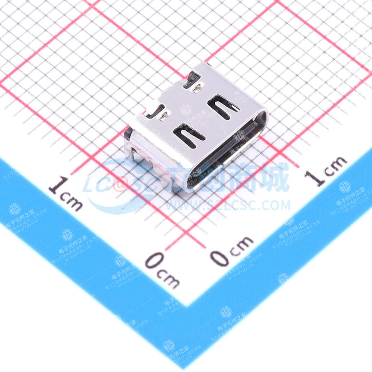 TCR13-32111602-T1(Type.C 16pin Rec 短体6.5mm黑色-TID:4171 )