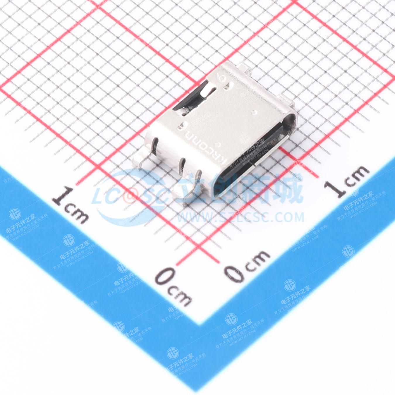 TCR16-24121602-02 (TYPE.C 16PIN 沉板 0.8H Rec 总长6.5MM )
