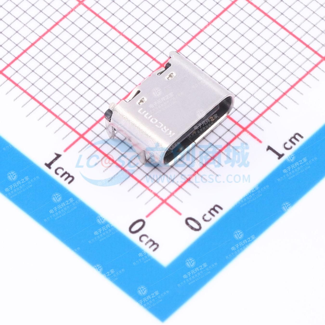 TCR52-32120601-H1(Type.C 6pin Rec 总长6.9 DIP1.0mm 1W次寿命)