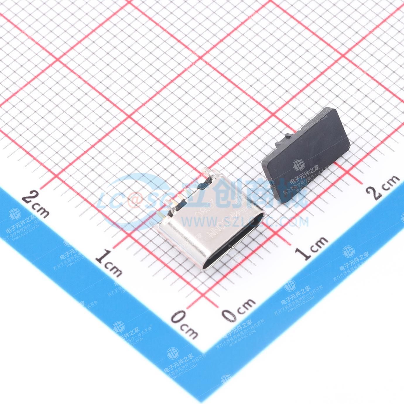 TCR59-61120805-K5 Type.C 8PIN H6.1mm 直立式TYPE C DIP型 (15唛有焊接) 母座